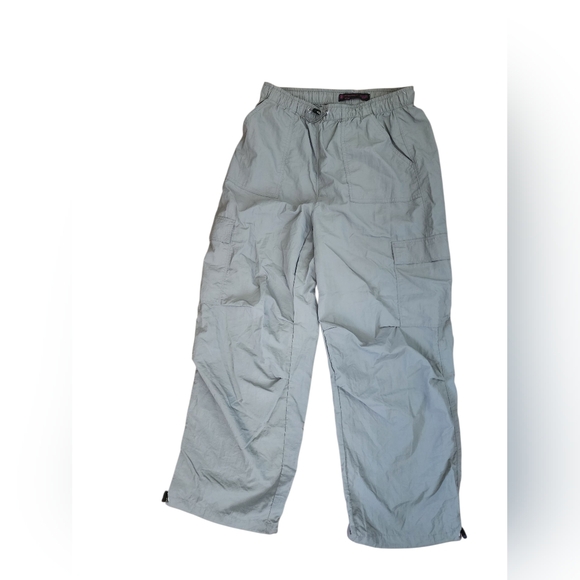 No Boundaries Green Nylon Track Army Cargo Pants M - Picture 1 of 3